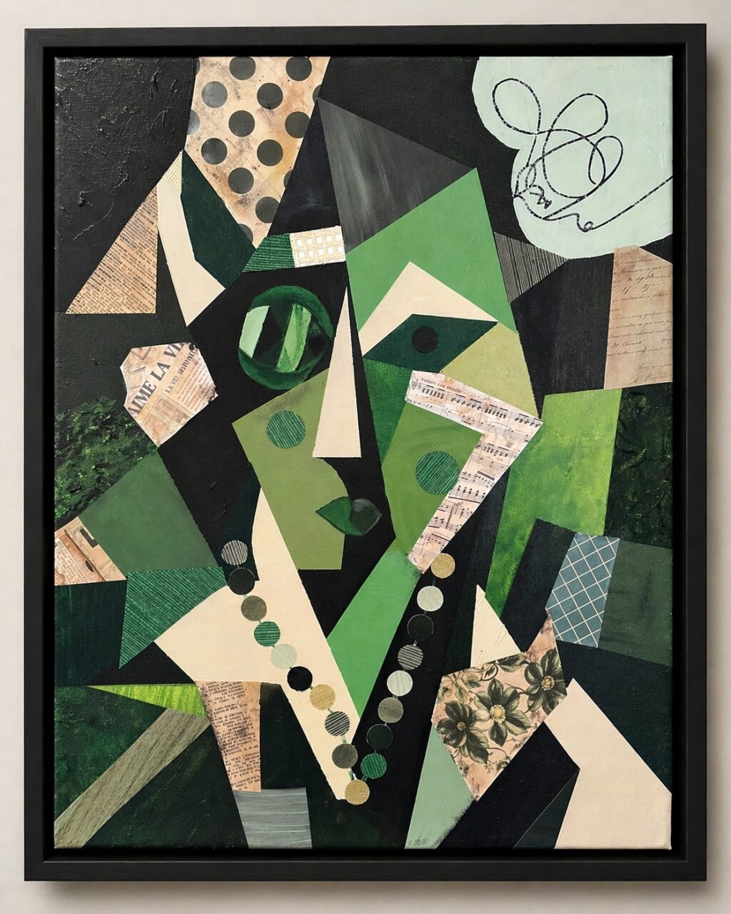 a cubist portrait, painting